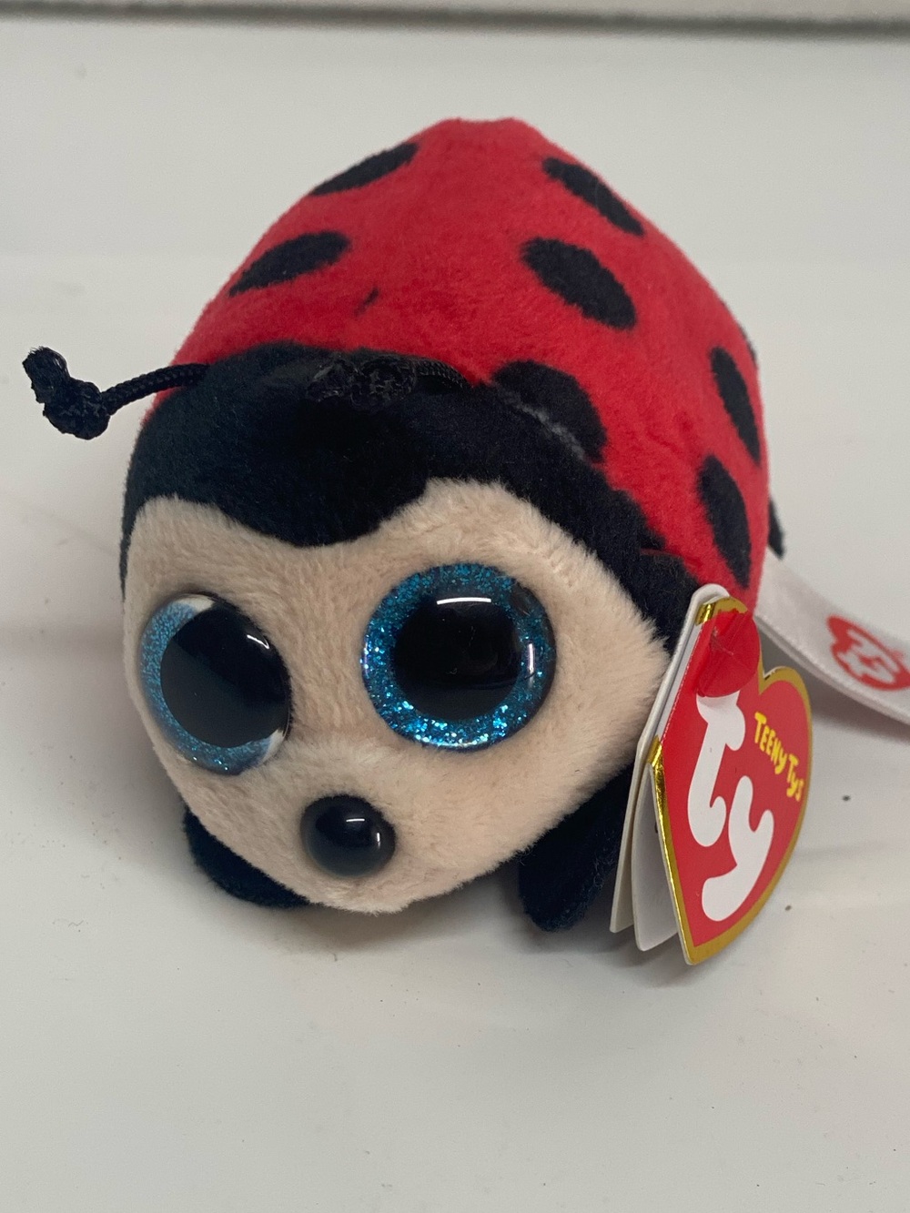 Ty Teeny Tys Trixy Ladybug Stackable Plush3.5" Sparkle Blue Eyes Collectible